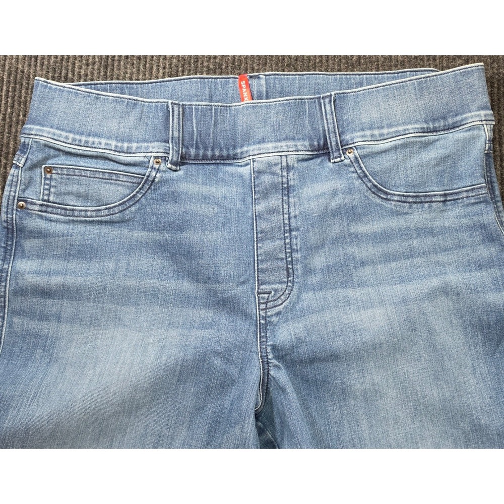 Spanx‎ Flare Jeans Womens 2X Blue Excellent Pull On Stretch Light Wash Denim